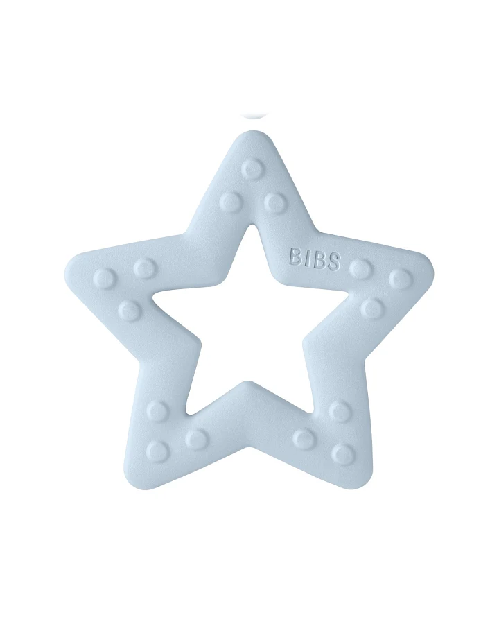 BIBS Beißring Baby Bitie Baby Blue Star Maße 10 x 9 x 1 cm