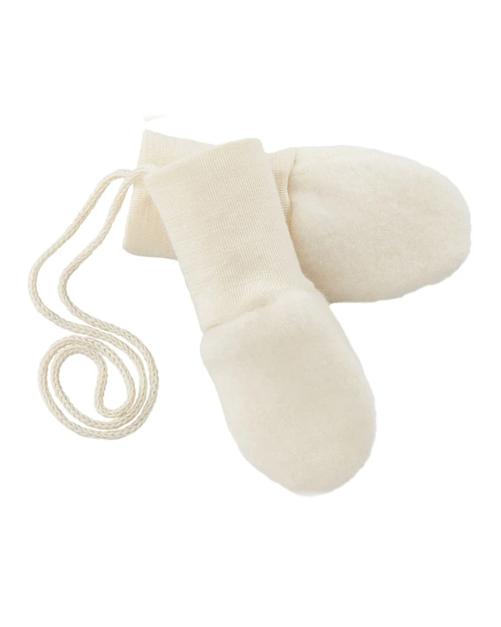 Engel Natur Babyhandschuhe Bio-Merinowolle Fleece natur Gr. 1