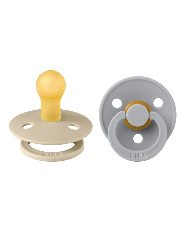 BIBS Schnuller Naturlatex "Colour" 2er Pack kirschförmig vanilla-cloud 0-6 Monate
