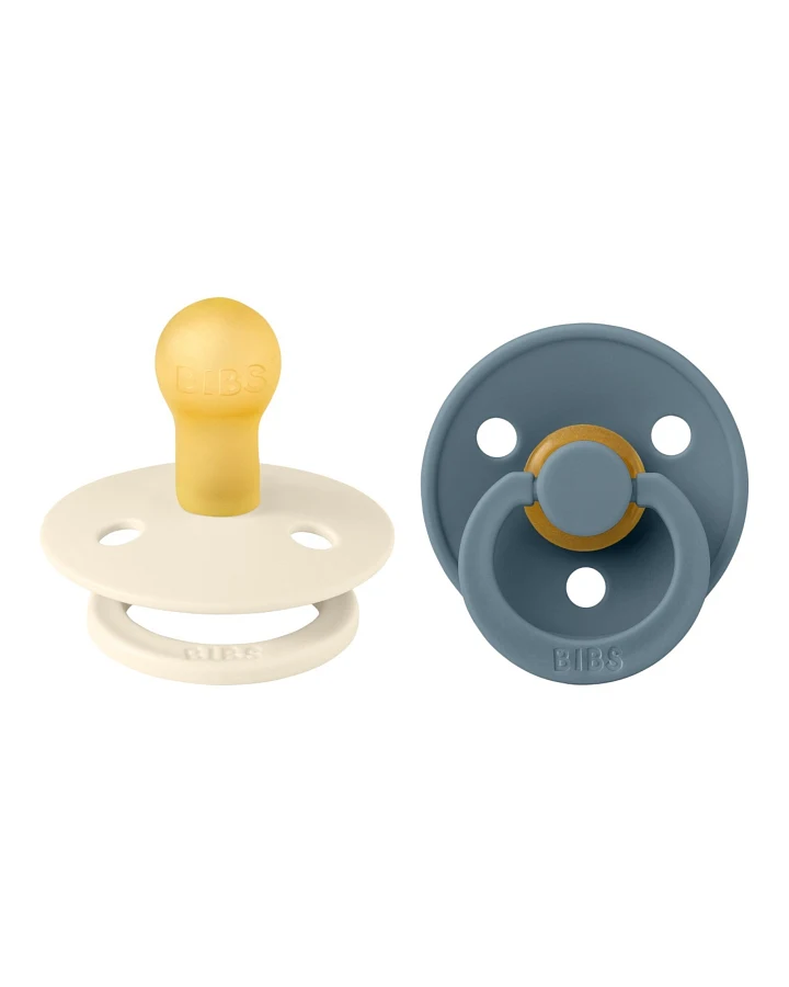 BIBS Schnuller Naturlatex "Colour" 2er Pack kirschförmig ivory-petrol 0-6 Monate