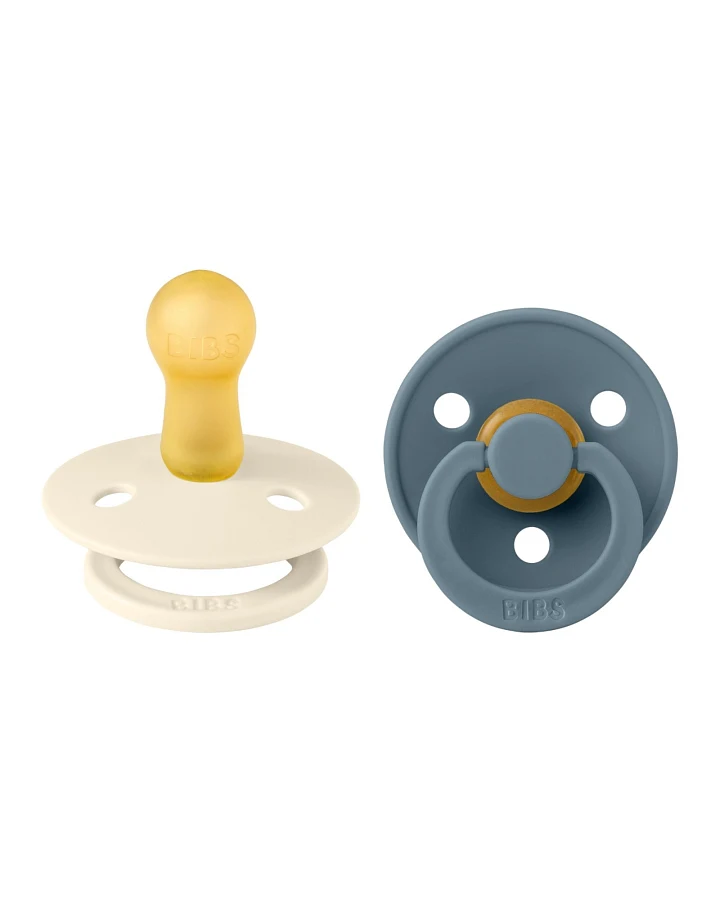 BIBS Schnuller Naturlatex "Colour" 2er Pack kirschförmig ivory-petrol 6-18 Monate