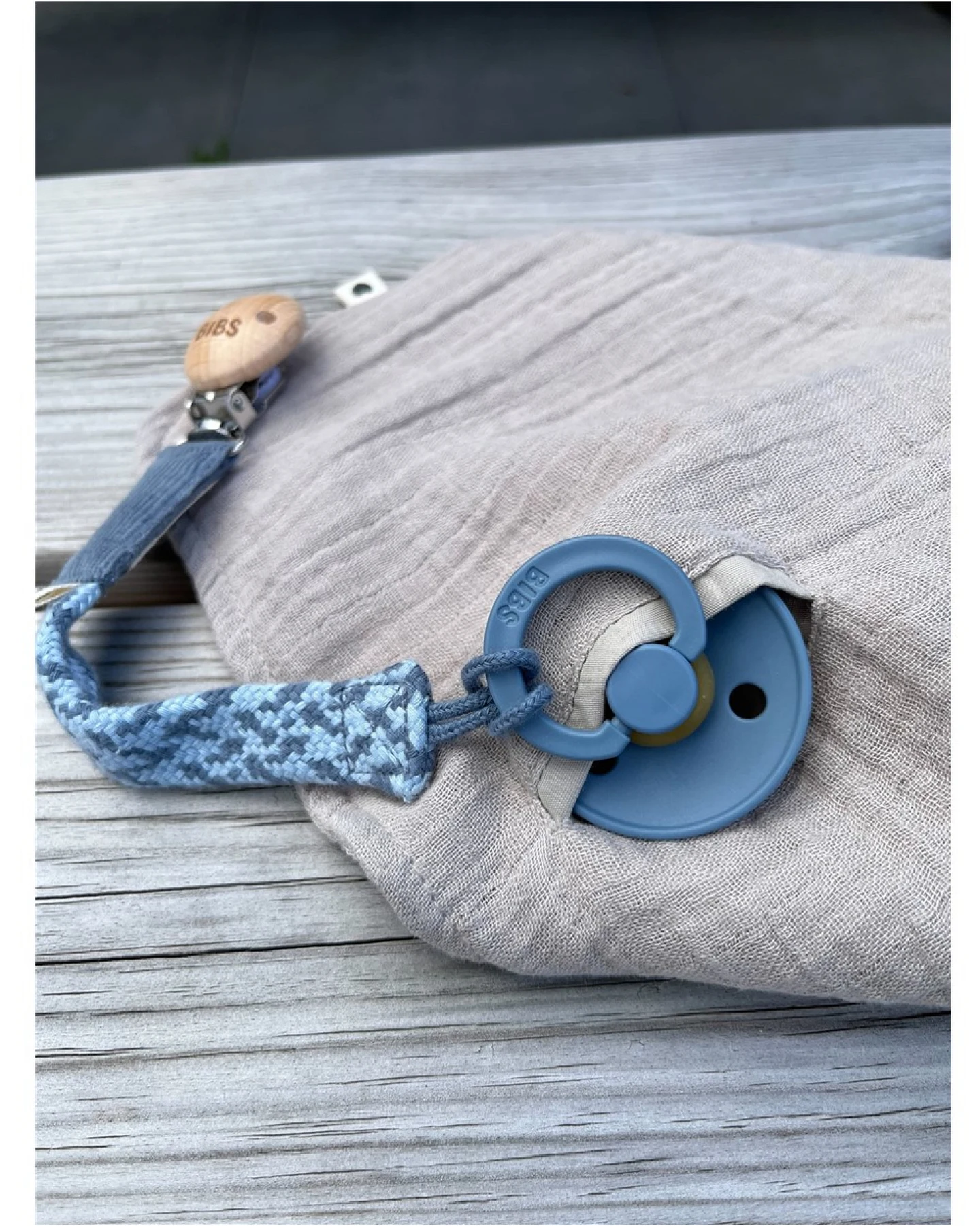 BIBS Dreieckstuch Bandana Bio-Baumwolle Musselin Bib Sand Onesize Maße 27 x 27 cm – Ansicht 2