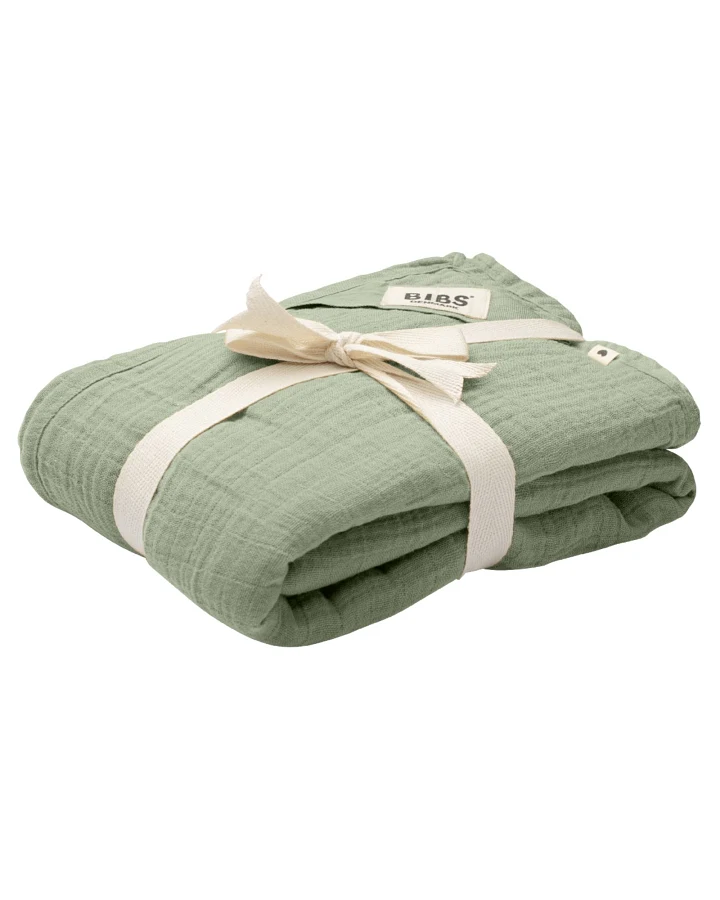 BIBS Pucktuch Bio-Baumwolle Musselin Sage Maße 120 x 120 cm