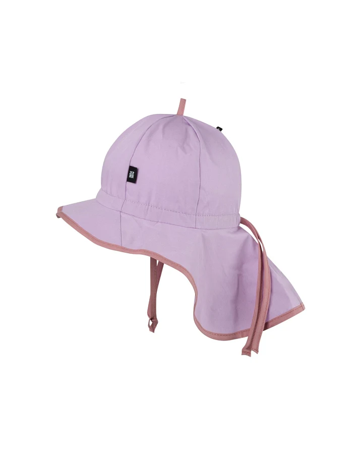 PURE PURE by Bauer Baby und Kinder Sonnenschutz Mütze mit Bindebändern UV 25 lavender Gr. 45