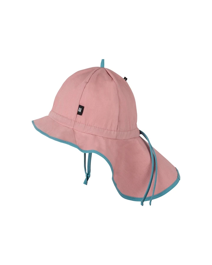 PURE PURE by Bauer Baby und Kinder Sonnenschutz Mütze mit Bindebändern UV 25 dusty rose Gr. 47
