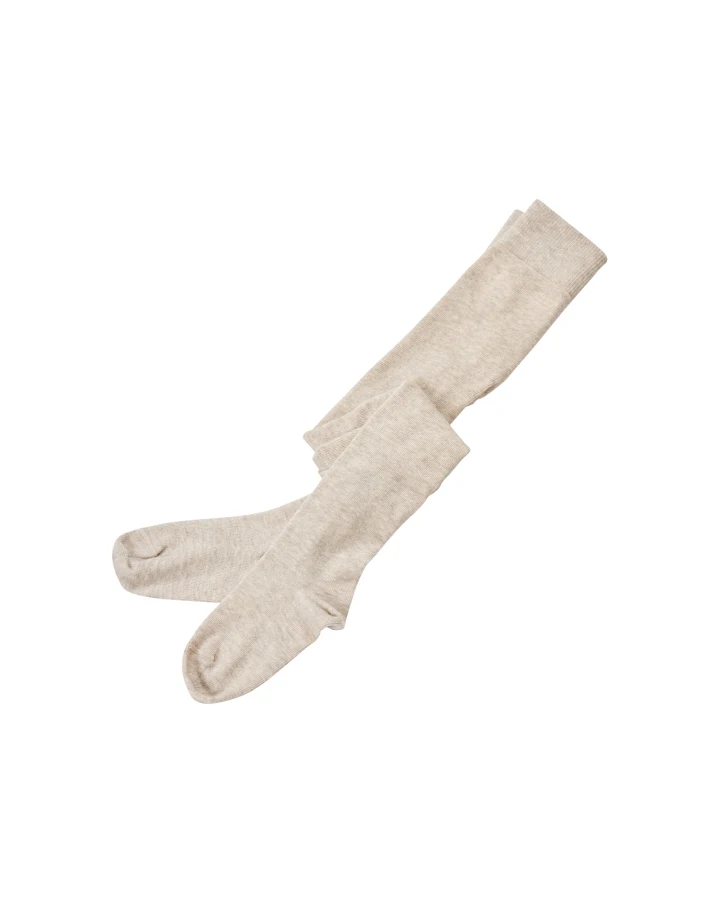 Feine Kinder Strumpfhose Baumwolle (kbA) beige-melange Gr.3-4