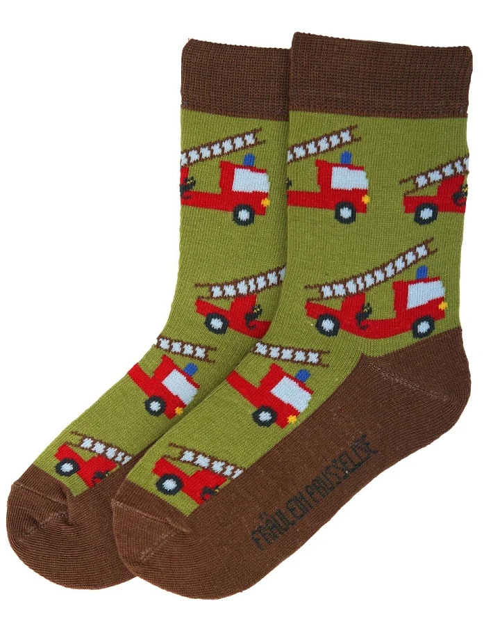 Kinder Socken Feuerwehr kaki Gr.27-30