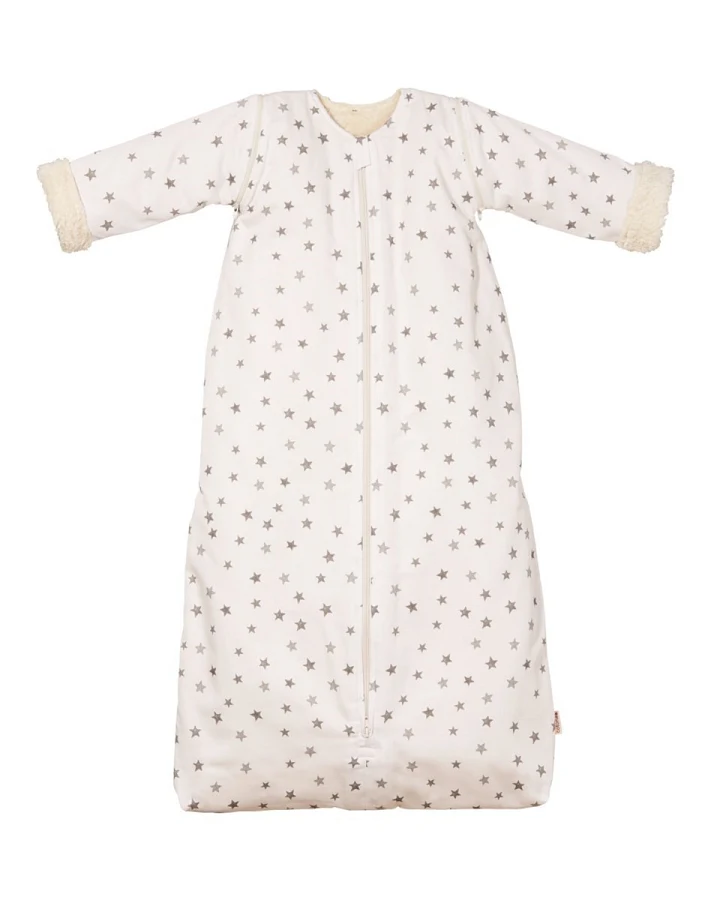 Winterschlafsack Baby, Baumwolle (kbA), "Sternchen" Gr.1 (70cm)