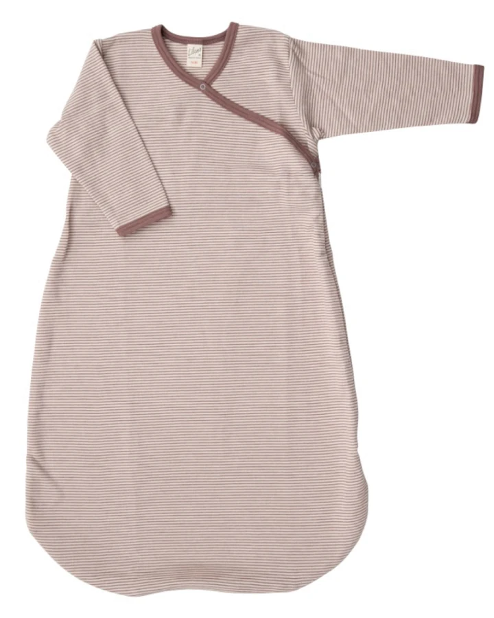 Lilano Baby Schlafsack Wickelsack Wolle Seide mauve-natur Gr.62/68