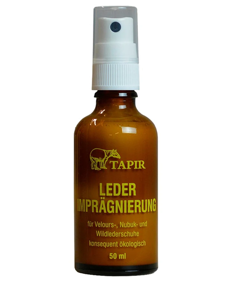 Tapir Lederimprägnierung 50 ml Glasflasche mit Pumpzerstäuber