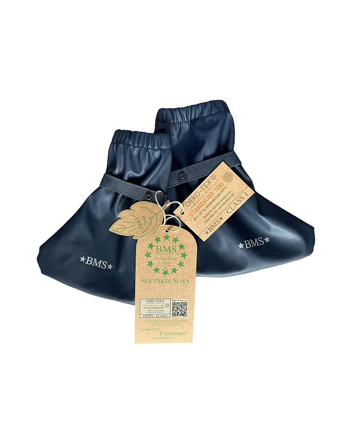 BMS Buddel- und Krabbelschuhe Füsslinge für Babys, ungefüttert, SoftSkin marine