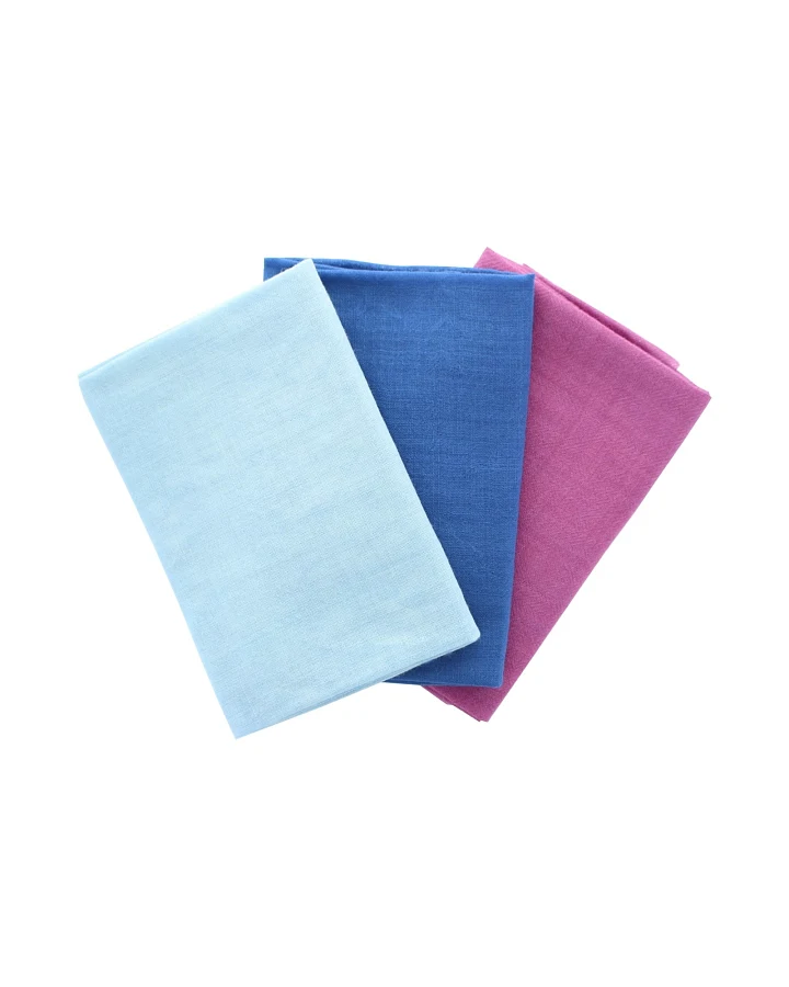 Jahreszeitentücher 3er-Set 100% Schurwolle (kbT), 75 x 75 cm Winter