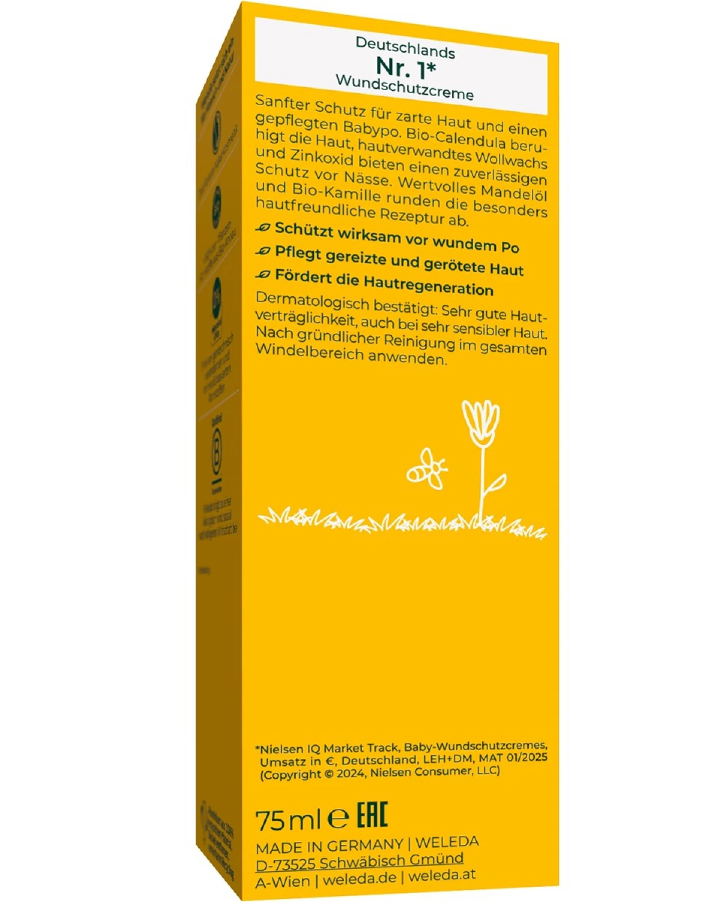 Weleda Calendula Wundschutzcreme - pflegt und schützt vor Wundsein im Windelbereich 75 ml – Ansicht 2