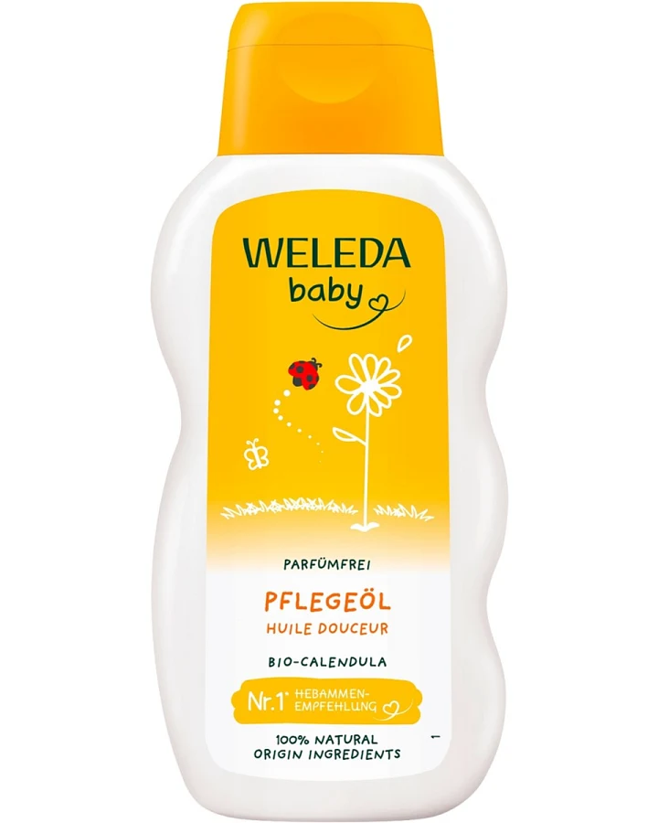 Weleda Baby Calendula Pflegeöl parfumfrei - pflegt, schützt und reinigt mild 200 ml