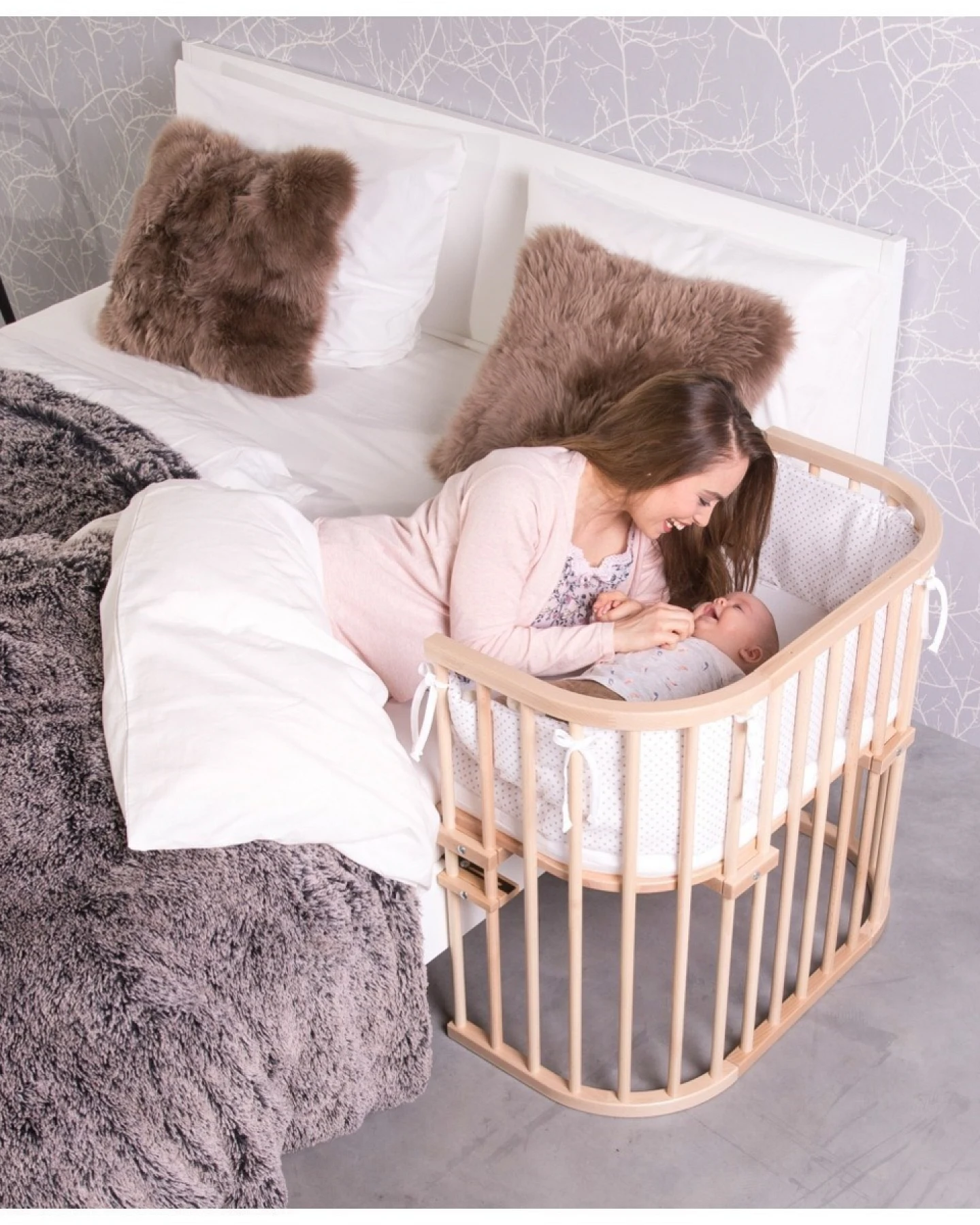 Babybay Babybay Original, Buche massiv, unbehandelt Liegefläche 81 x 43 cm – Ansicht 2