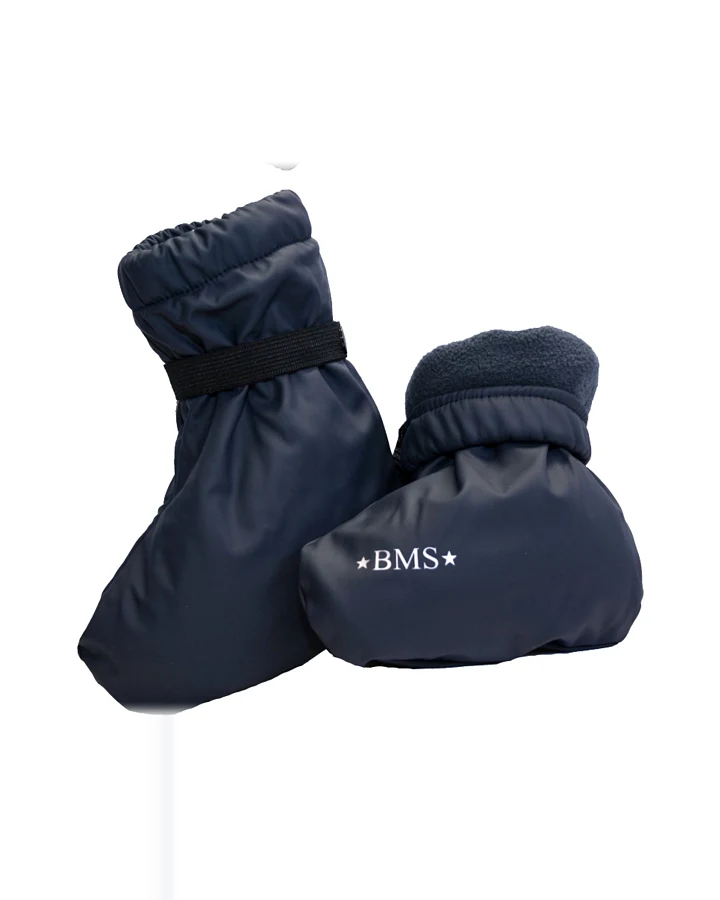 BMS Buddel- und Krabbelschuhe Füsslinge für Babys, gefüttert, SoftSkin marine