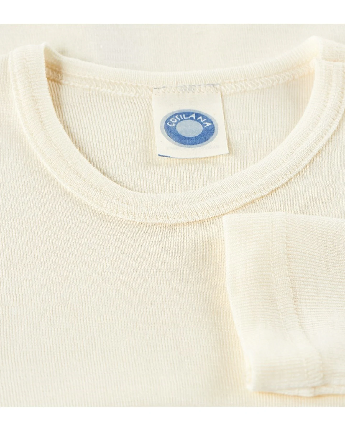 Cosilana Kinder Unterhemd Langarm Wolle Seide natur Gr.92 – Ansicht 2