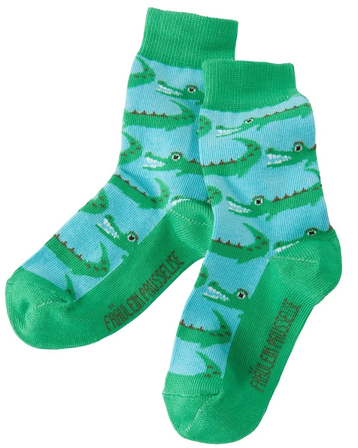 Kinder Socken Krokodil petrol Gr.23/26