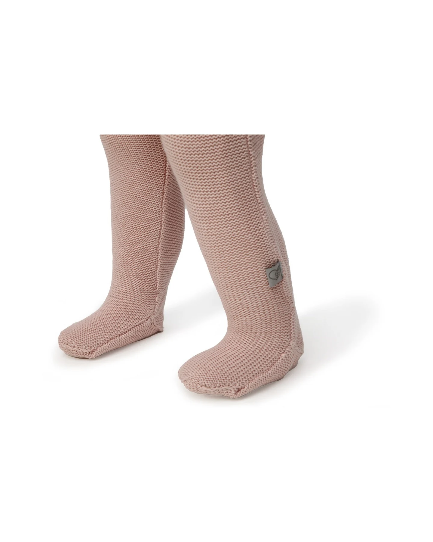 Baby Hose mit Füßchen Bio-Baumwolle Strick rose Gr.62/68 – Ansicht 2