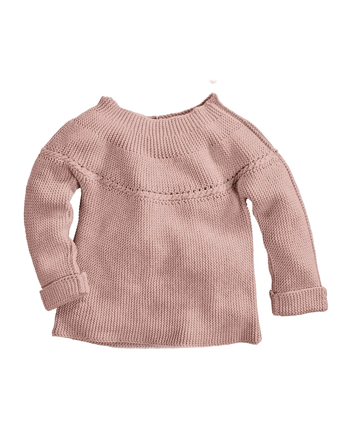 Kinder Pullover Bio-Baumwolle Strick rosé Gr.98/104