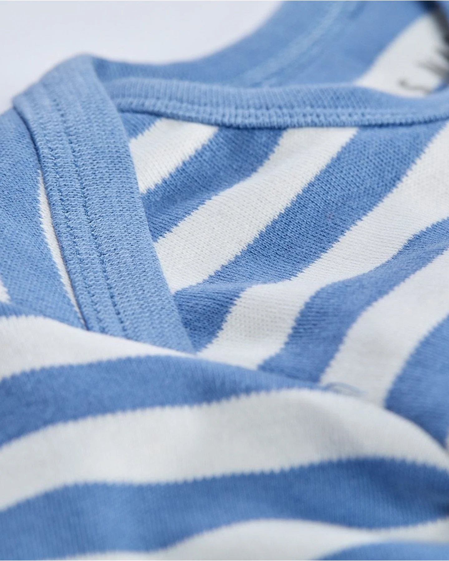 Baby Langarmbody Bio-Baumwolle blau-off white Gr.74/80 – Ansicht 2