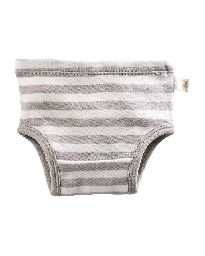 Kinder Slip Bio-Baumwolle grau-off white Gr.74/80
