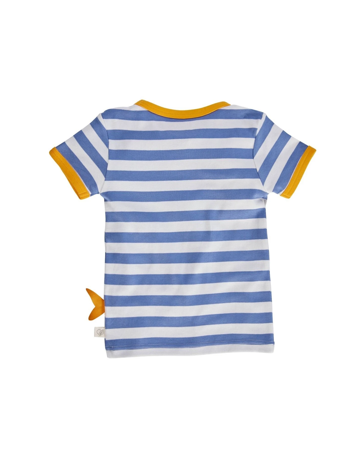 Kinder T-Shirt Bio-Baumwolle Wal blau-off white Gr.86/92 – Ansicht 2