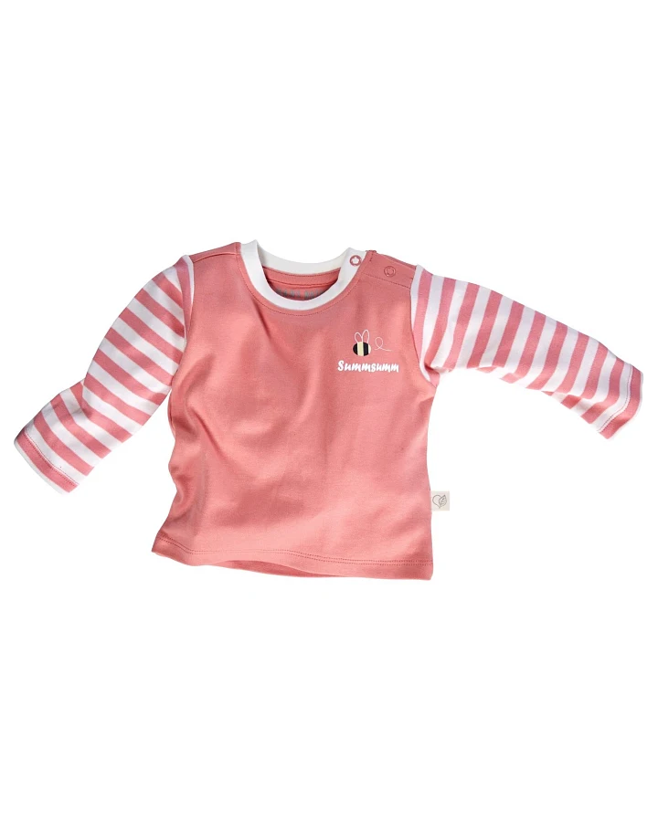 Baby Langarmshirt Bio-Baumwolle rosa Gr.62/68