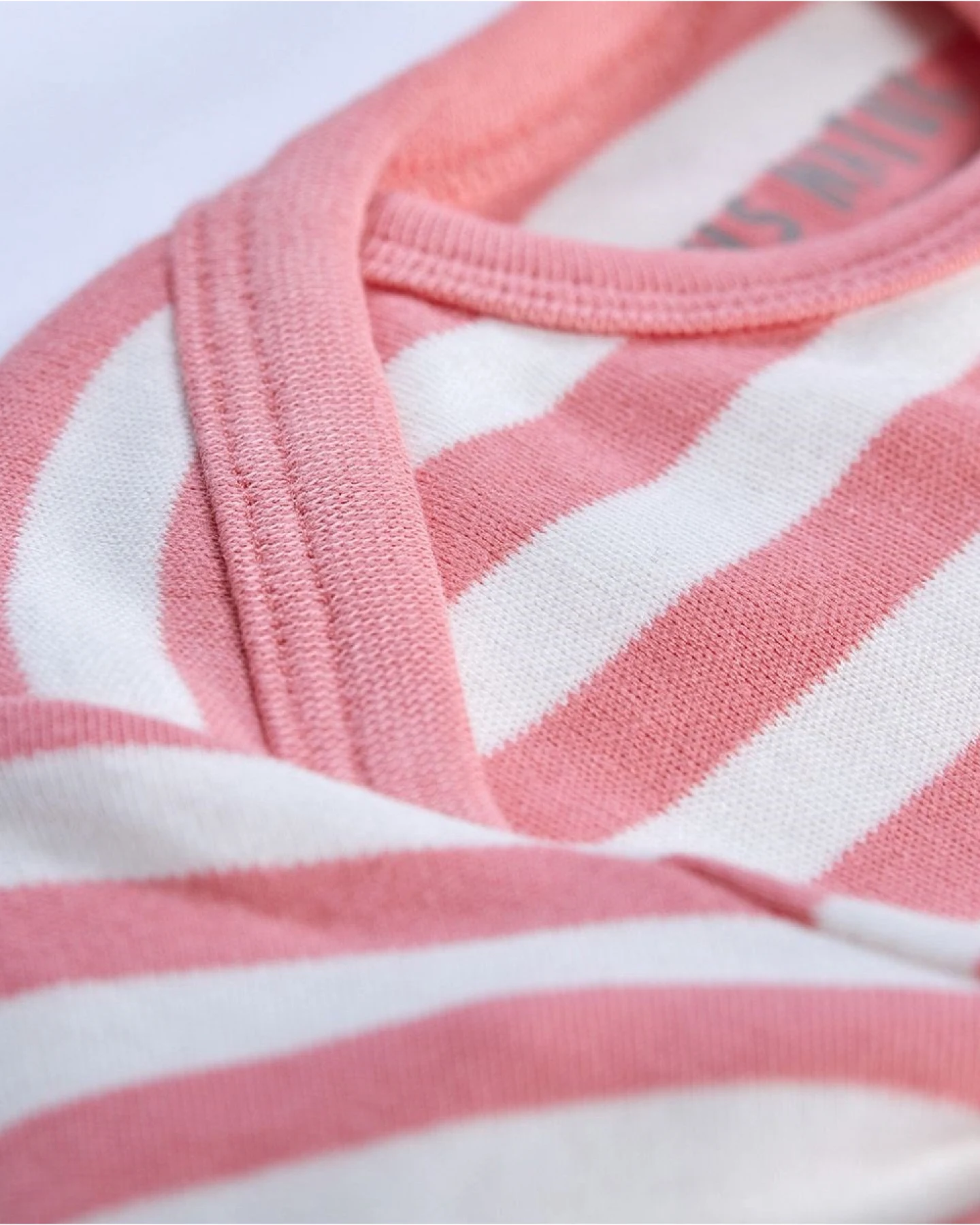 Baby Langarmbody Bio-Baumwolle rosa-off white Gr.86/92 – Ansicht 2