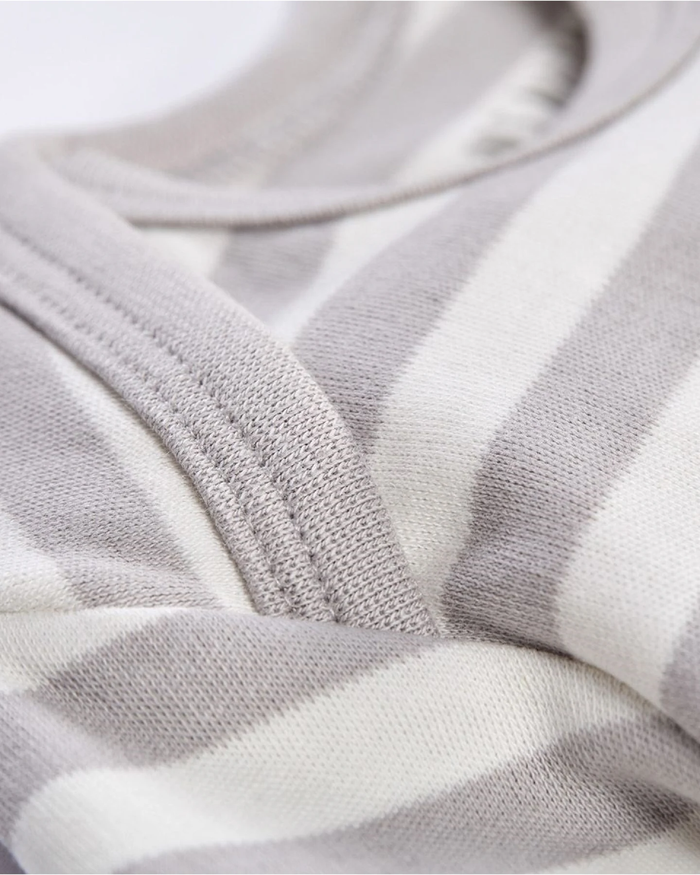 Baby Langarmbody Bio-Baumwolle grau-off white Gr.86/92 – Ansicht 2