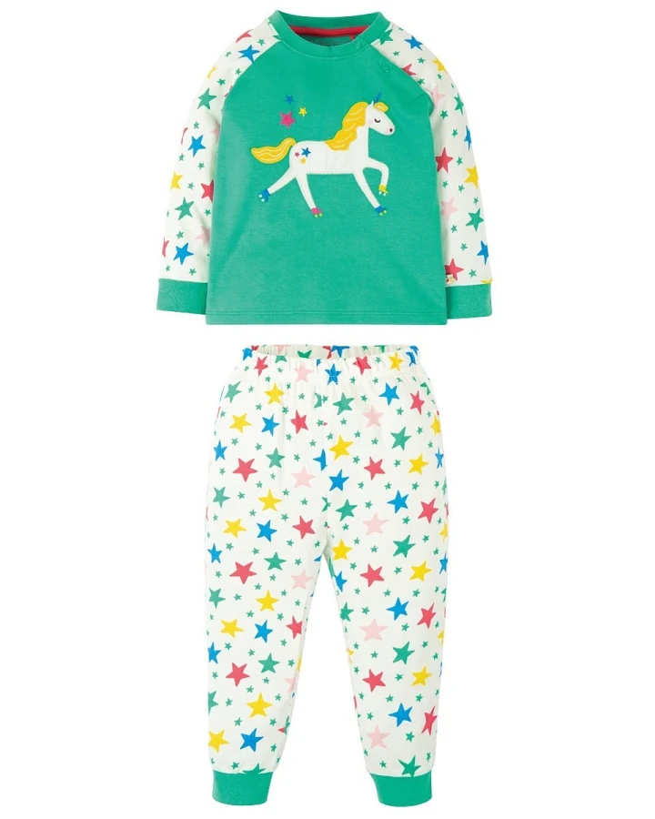 Frugi Baby und Kinder Schlafanzug 2tlg. Einhorn Gr.3 (6-12 Monate)