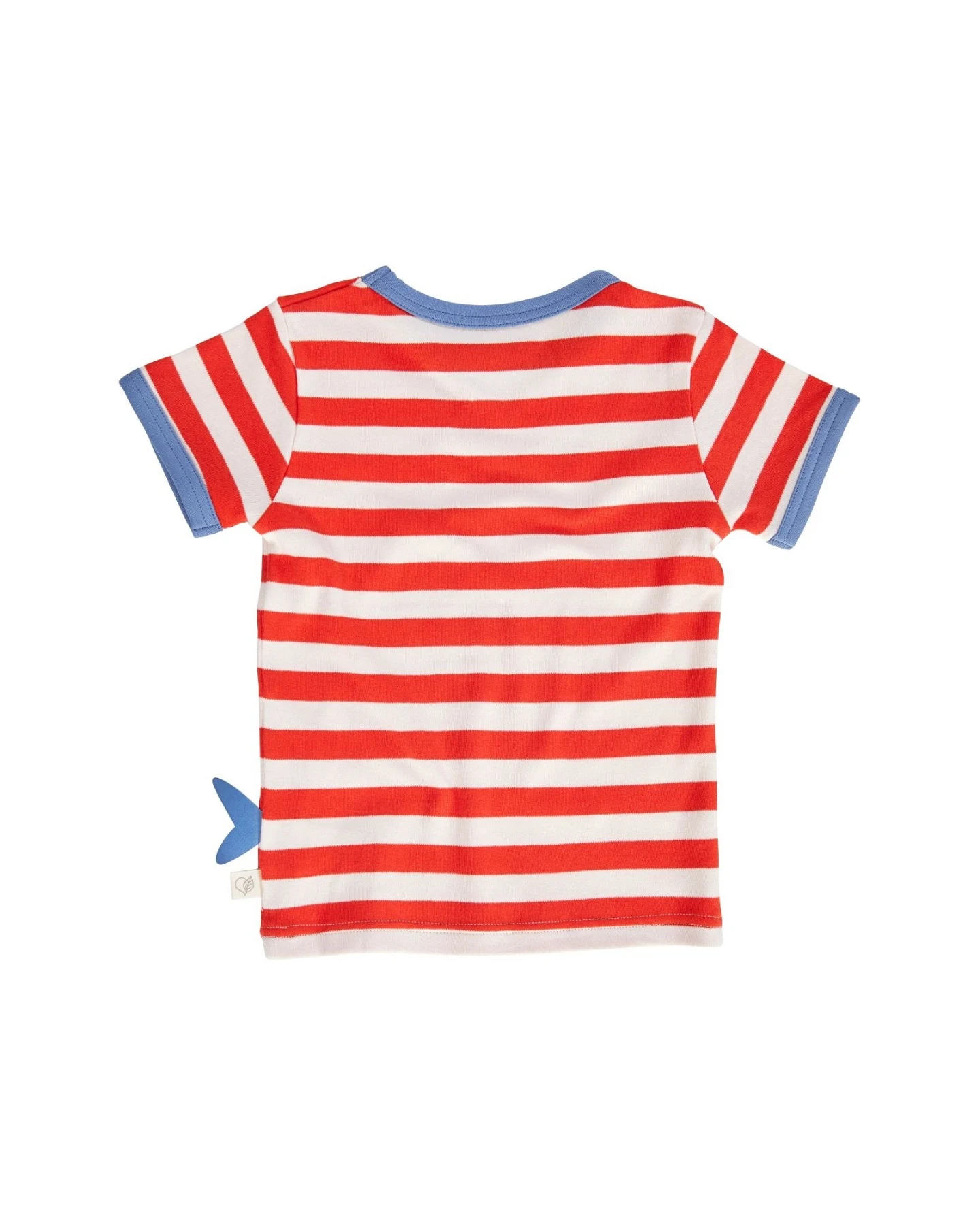 Kinder T-Shirt Bio-Baumwolle Wal rot-off white Gr.86/92 – Ansicht 2