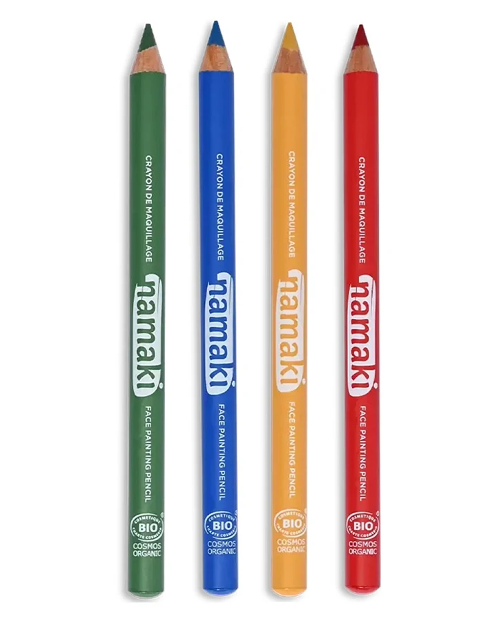 Schminkstifte für Kinder, 4er-Set Gelb, Grün, Blau, Rot