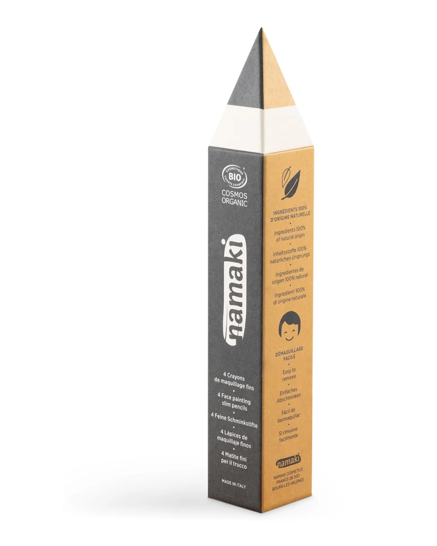 Schminkstifte für Kinder, 4er-Set Gold, Silber, Schwarz, Weiß – Ansicht 2