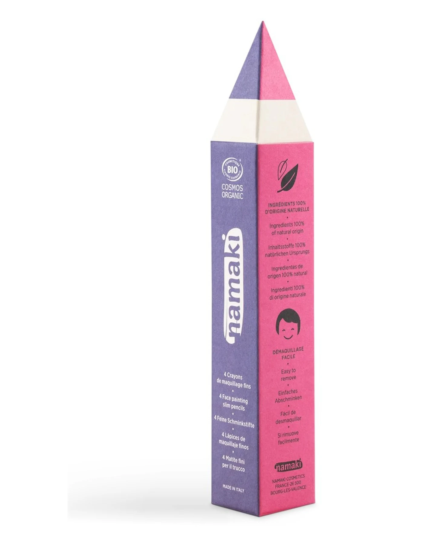 Schminkstifte für Kinder, 4er-Set Violett, Fuchsia, Rosa, Weiß – Ansicht 2