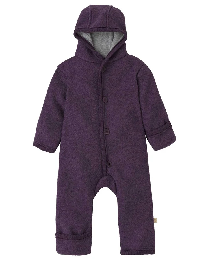 Disana Baby Walk-Overall Bio-Merinowolle aubergine Gr.74/80