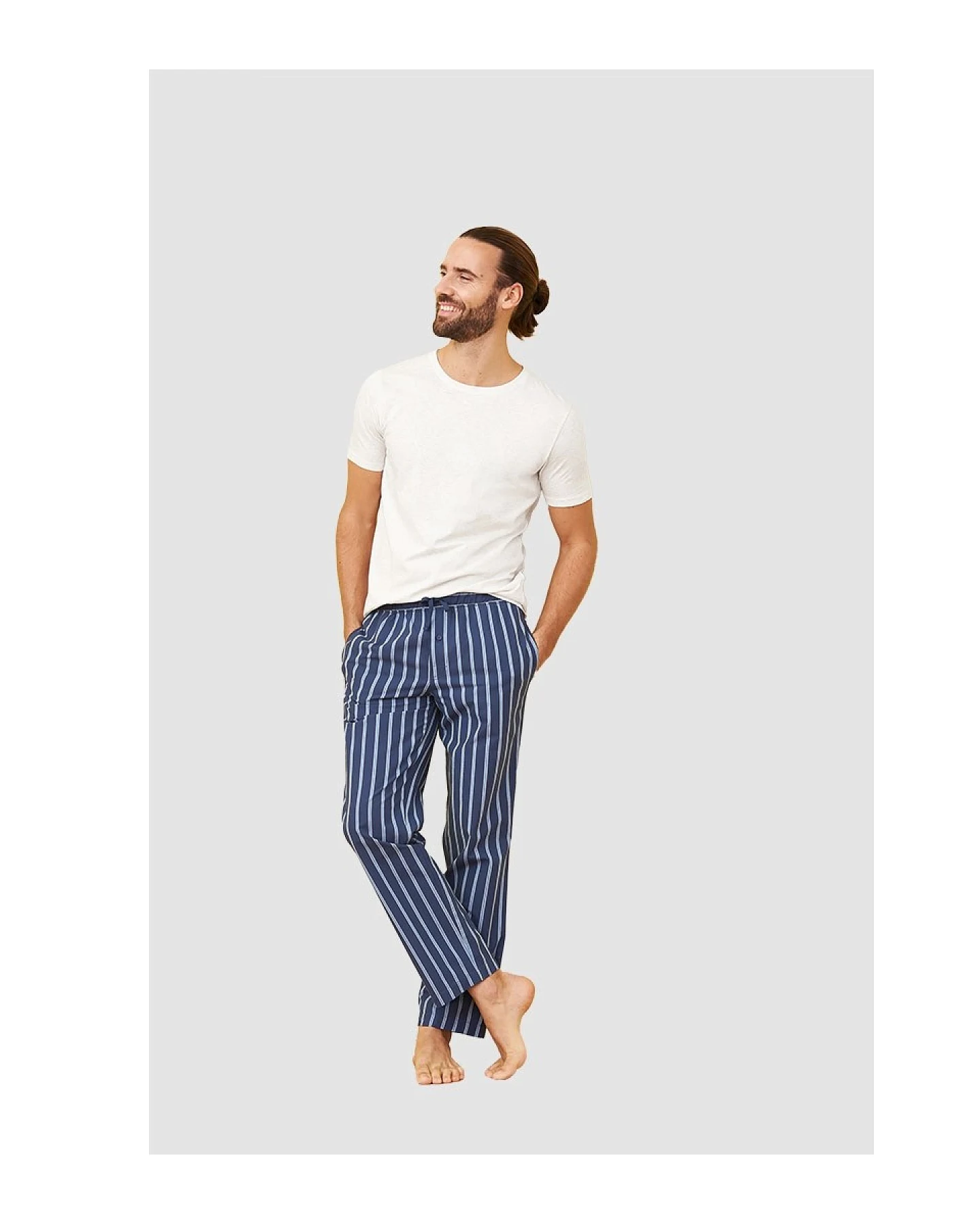 Living Crafts Schlafhose "Klemens", navy/azur Gr. 52 – Ansicht 2