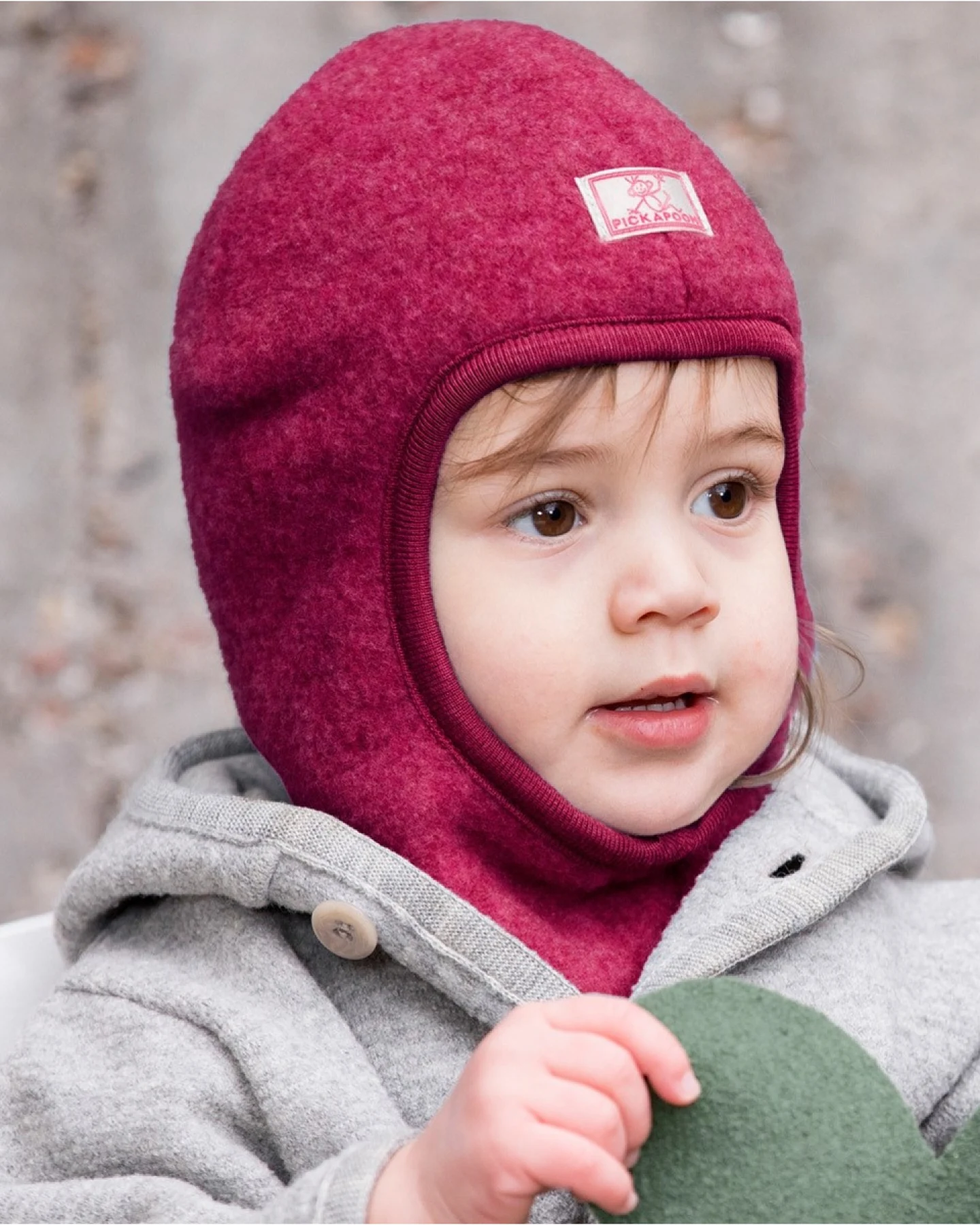 Pickapooh Baby und Kinder Schalmütze Bio-Schurwolle granita Gr. 52 – Ansicht 2