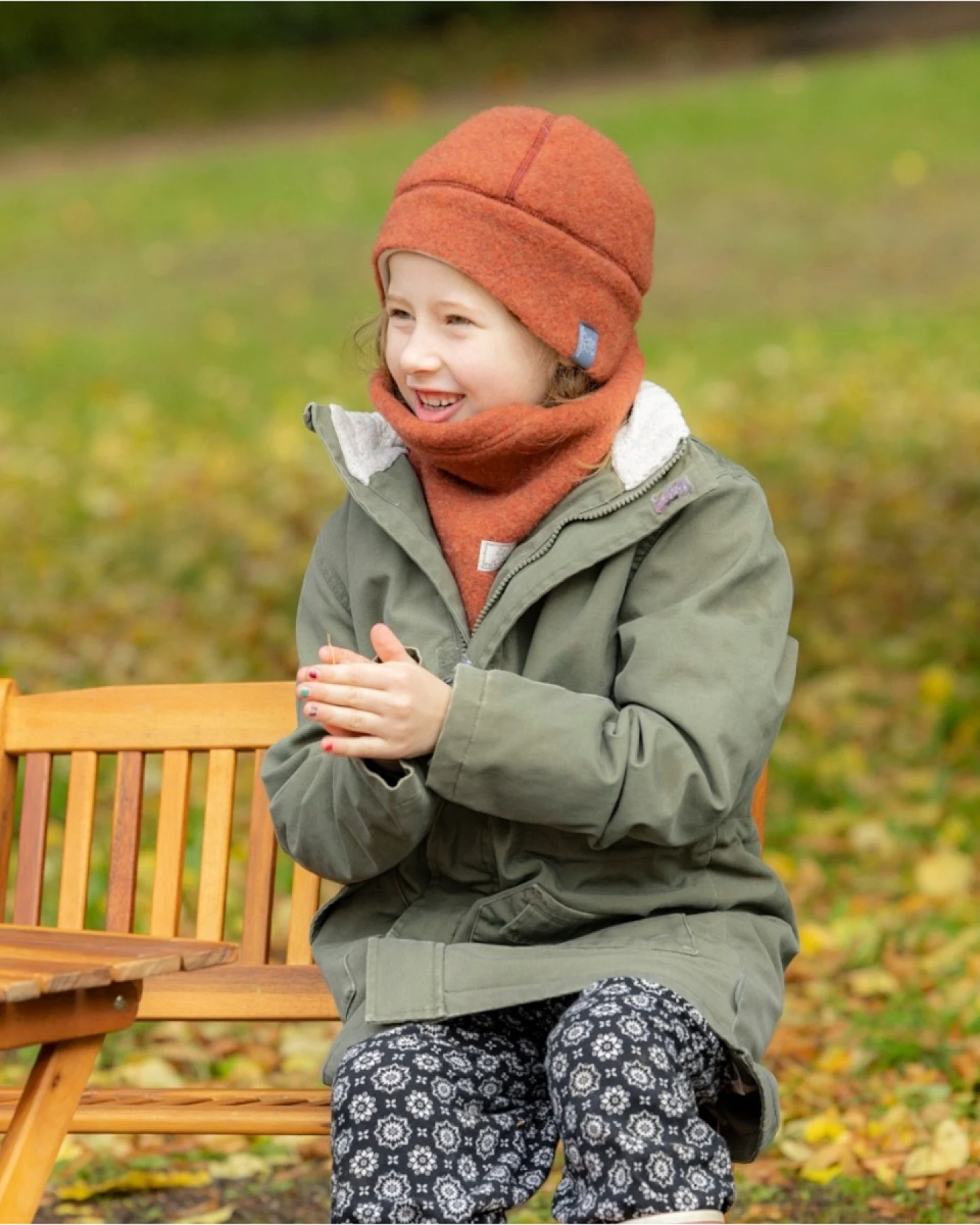 Pickapooh Kinder Schlupfschal Bio-Schurwolle Fleece redwood Gr.1 (1 bis 2 Jahre) – Ansicht 2