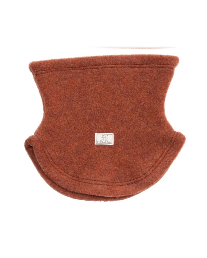 Pickapooh Kinder Schlupfschal Bio-Schurwolle Fleece redwood Gr.2 (ab 2 Jahre)