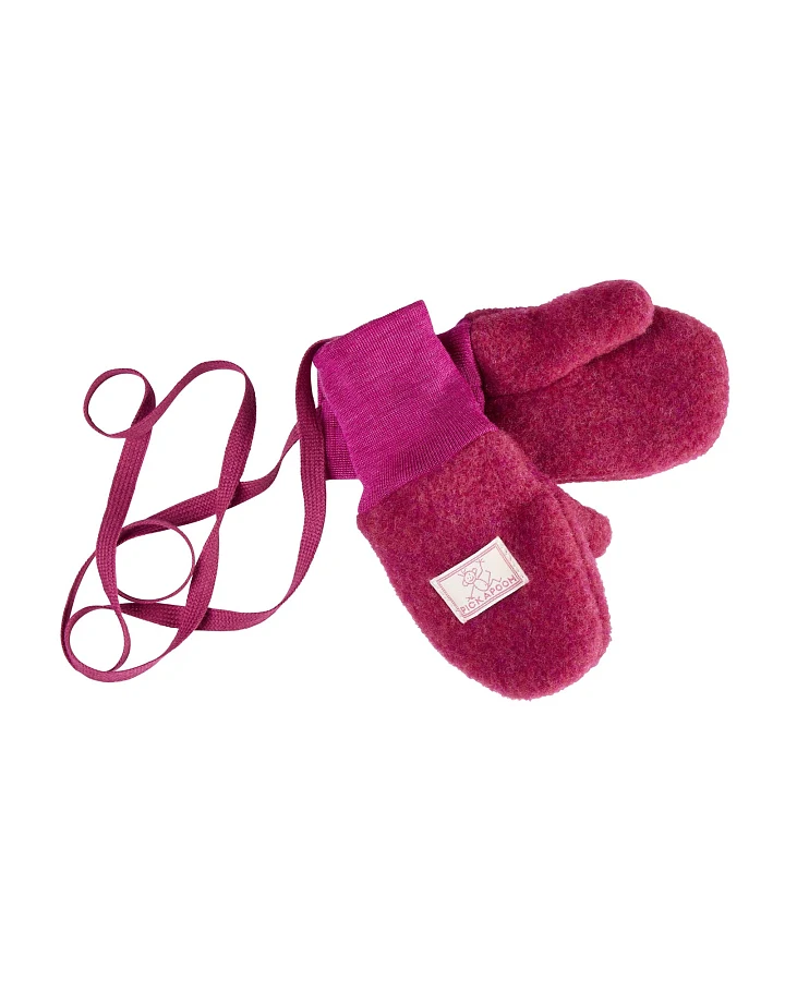 Pickapooh Baby und Kinder Fäustlinge Bio-Schurwolle Fleece granita Gr.2 (bis 2 Jahre)