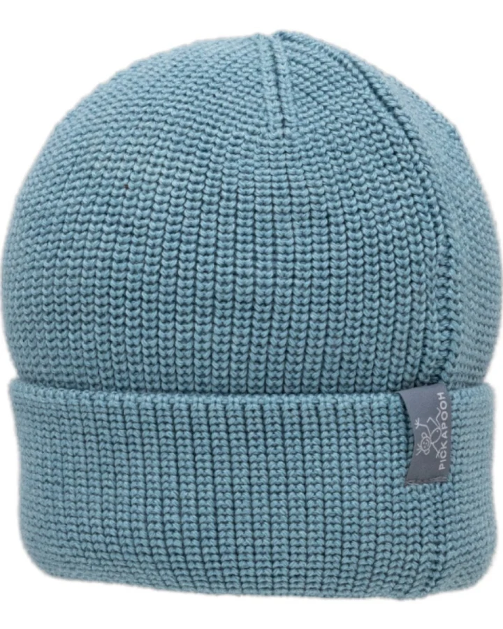 Pickapooh Mütze Wolle Seide Strick sea green Gr.2 (56-62cm)