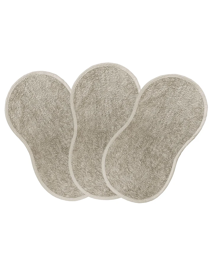 Spucktuch für die Schulter Bio-Baumwolle Frottee 3er Set taupe Maße 43 x 22 cm