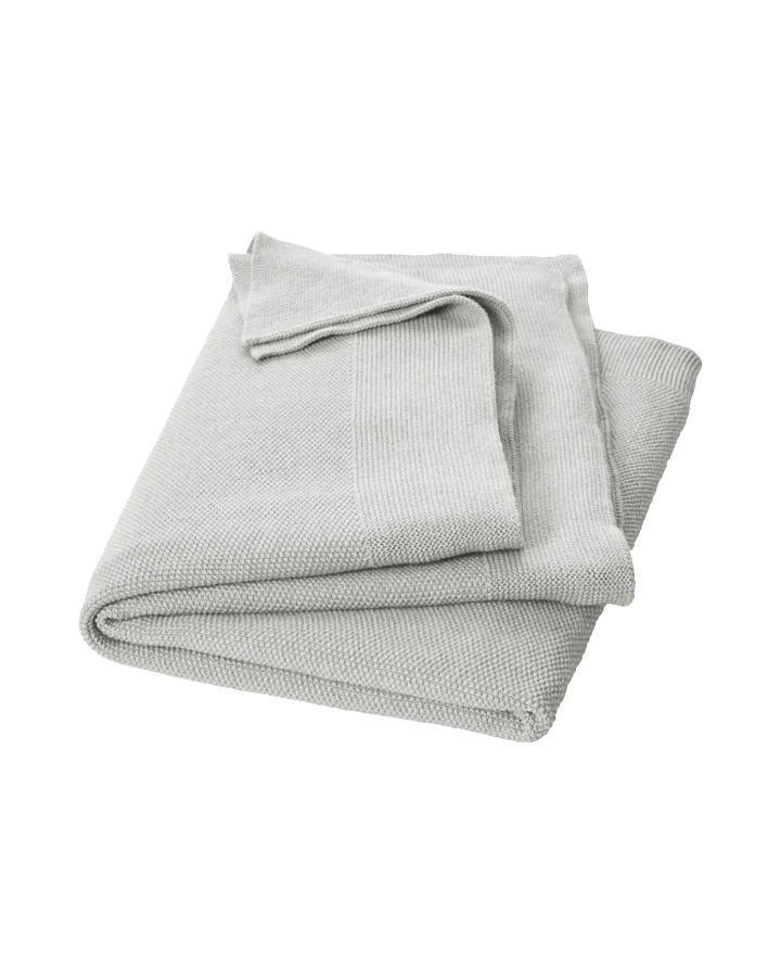 Babydecke Bio-Merinowolle Perlenstrick grau Maße 80 x 100 cm