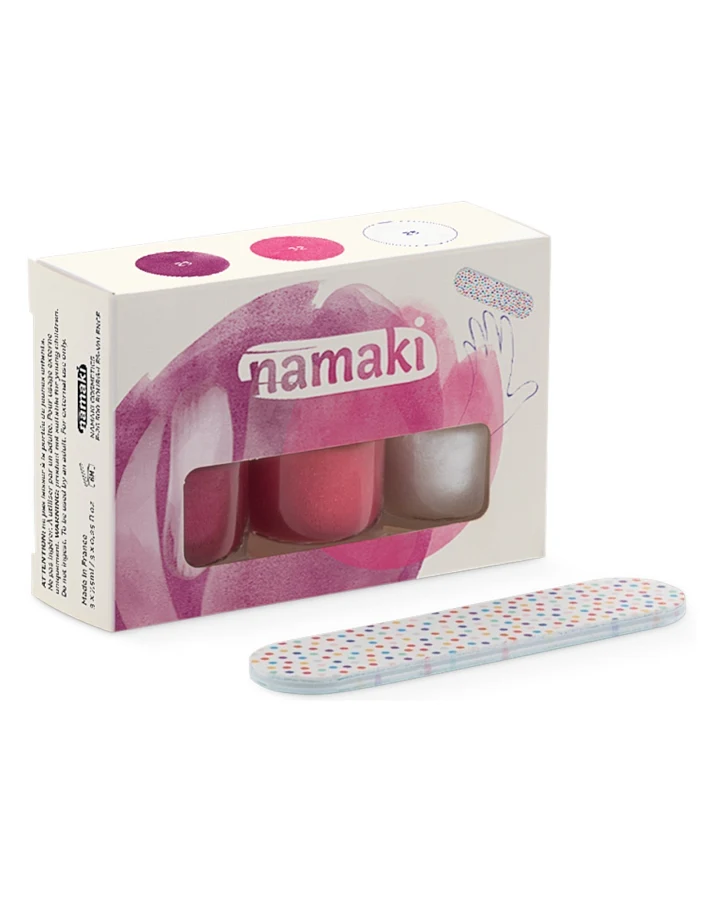 Produktseite: Kinder Nagellack 3er Set "Fruchtige Sorbets" mit Nagelfeile Inhalt 3 x 7,5 ml