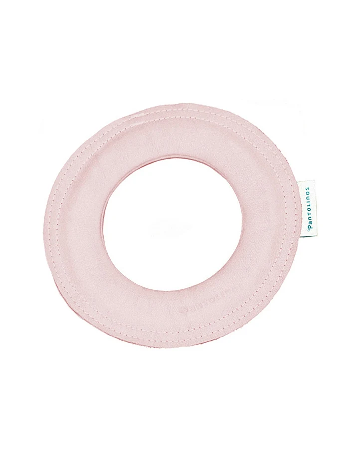 Frisbee Wurfring "Loop" aus pflanzlich gegerbtem Leder rosa Gr. M (17cm Durchmesser)