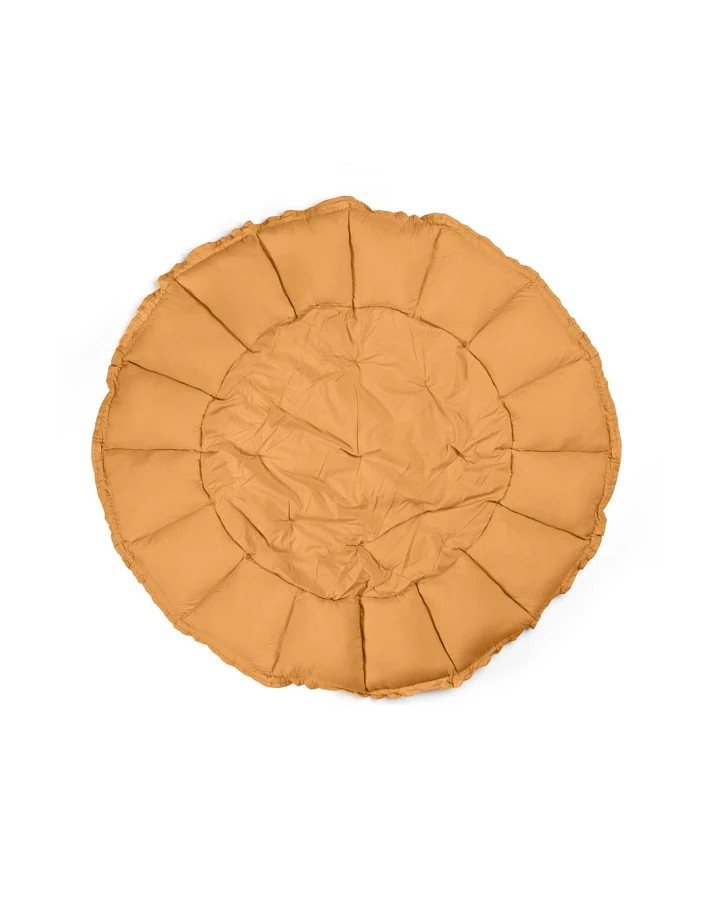 3-in-1 Krabbeldecke, Nestchen, Aufbewahrung Bio-Baumwolle gelb Durchmesser ca. 130 cm