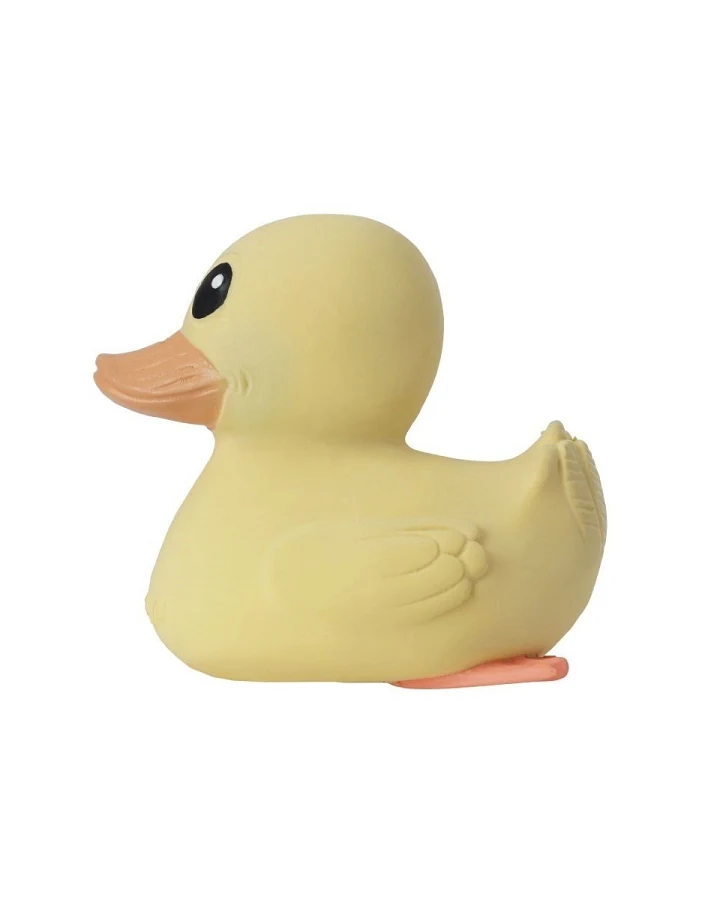 Produktseite: Badewannenspielzeug Badeente Naturkautschuk klein gelb Maße ca. 8 x 9 x 9 cm