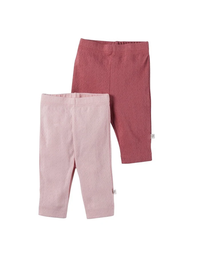 Baby und Kinder Leggings Bio-Baumwolle 2er Set rosa-beere Gr. 62/68
