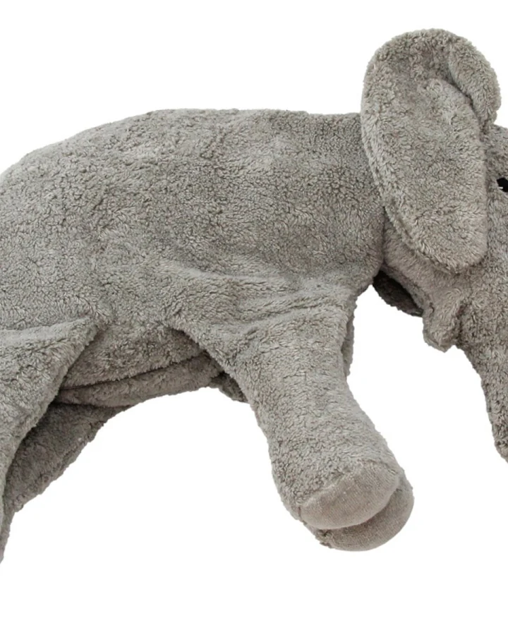 Kinder Körnerkissen Kuscheltier, Bio-Dinkelspelz (kbA), Elefant groß Maße 46 x 30 x 11 cm